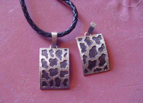 Nguni Hide Pendant Set